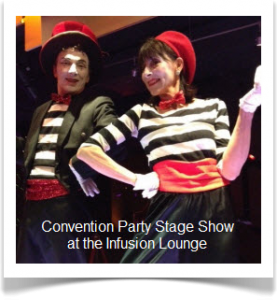 mimes performing at corporate event